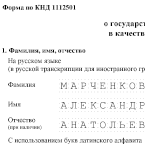 Образец бланка заявления о регистрации ИП